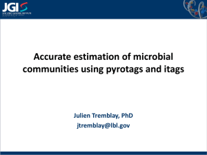33. Accurate Estimation of Microbial Community Using Pyrotags