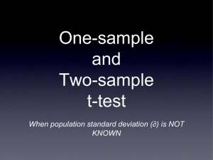 46. PERFORMING ONE-SAMPLE AND TWO-SAMPLE t