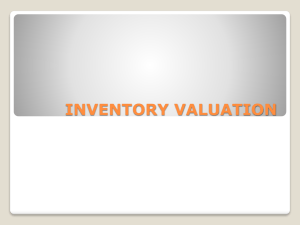 INVENTORY VALUATION