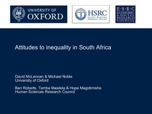 McLennan and Noble Attitudes to spatial inequality