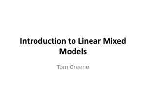 Introduction to Linear Mixed Models