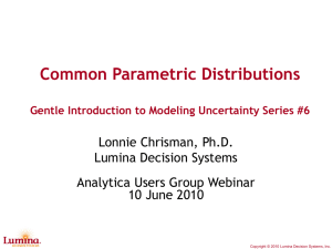 Common Parametric Distributions Gentle - Analytica Wiki