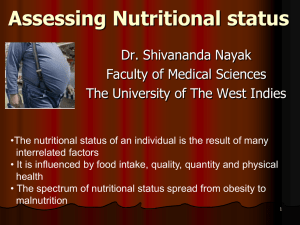 Assessing Nutritional status