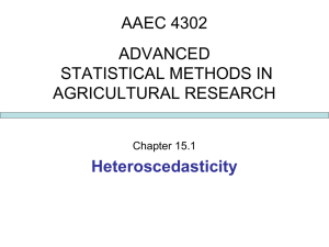AAEC 4302 ADVANCED STATISTICAL METHODS IN