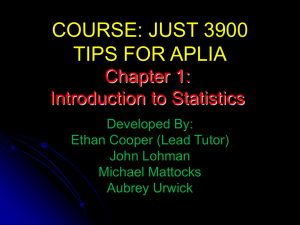 Chapter 1: Introduction to Statistics