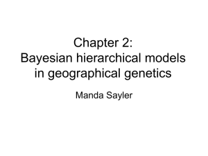 Chapter 2: Bayesian hierarchical models in geographical genetics