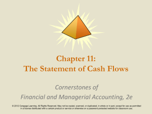 Preparing a Statement of Cash Flows