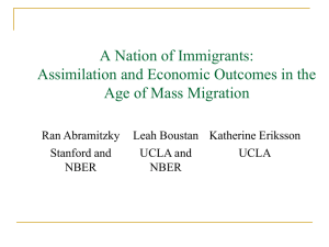Assimilation and Economic Outcomes in the Age of Mass Migration