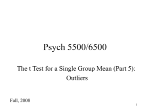 t Test for a Single Group Mean (Part 5), Outliers