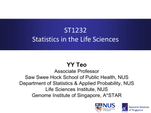 Introduction to Statistics - The Department of Statistics and Applied