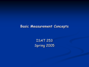 Basic Measurement Concepts