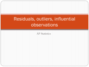 Outliers, Residuals and influential points