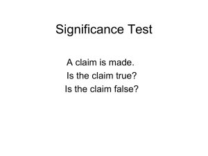 Significance Test - Parkway School District