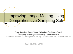 Improving Image Matting using Comprehensive Sampling Sets