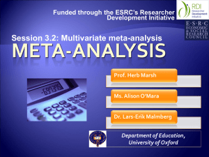 Multivariate meta-analysis Session 3.2