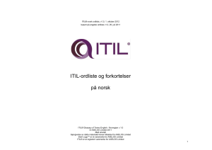 ITIL-ordliste og forkortelser på norsk