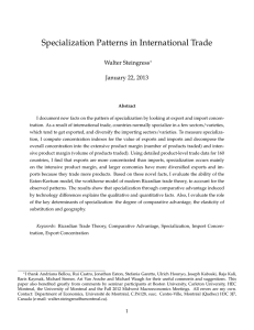 Specialization Patterns in International Trade - Eea