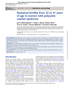 Sustained fertility from 22 to 41 years of age in women with