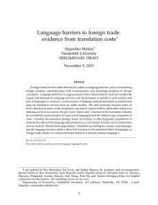 Language barriers to foreign trade