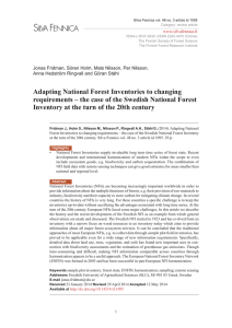 Adapting National Forest Inventories to changing