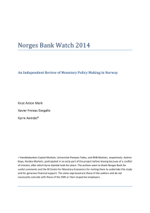 Norges Bank Watch 2014 final - BI Norwegian Business School
