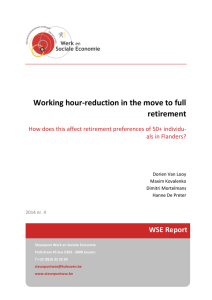 Working hour-reduction in the move to full retirement