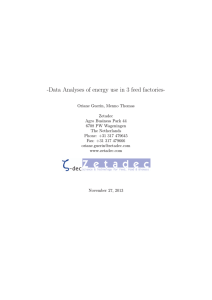 Data Analyses of energy use in 3 feed factories