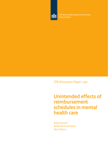 Unintended effects of reimbursement schedules in mental health care