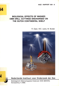 BIOLOGICAL EFFECTS OF WASHED OBM DRILL CUTTINGS