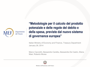 28 Gennaio 2014 – "Metodologie per il calcolo del prodotto