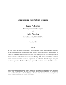 Diagnosing the Italian Disease - The University of Chicago GSB