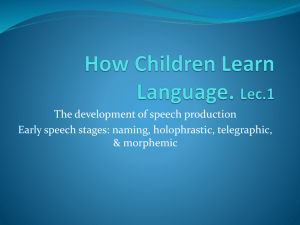 How children learn language. 1