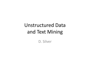 Unstructured Data & Text Mining