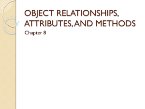 object relationships, attributes, and methods