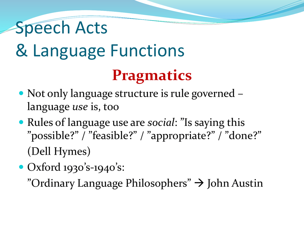 speech acts an essay in the philosophy of language