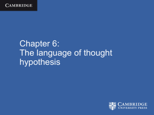 The language of thought hypothesis