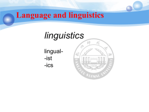 Language linguistic