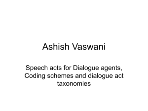 Speech acts for dialogue agents