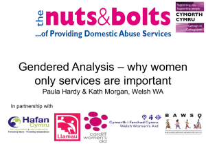 Gendered Analysis - Why Women Only Services Are Important