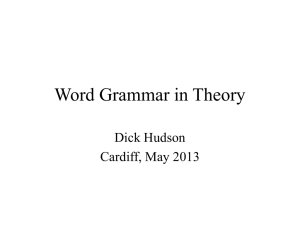 Word-Grammar-in-Theory