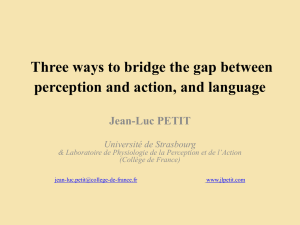 Three ways to bridge the gap between perception and action, and