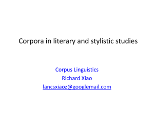 Corpora in literary and stylistic studies