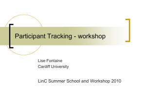 Participant Tracking