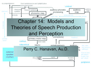 Chapter 14: Models and Theories of Speech Production and