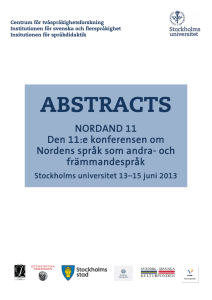 Abstracts Nordand 11 - Centrum för tvåspråkighetsforskning