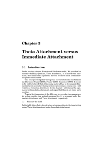 Theta Attachment vs. Immediate Attachment