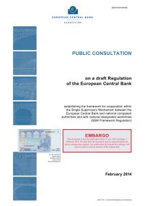Public consultation on a draft Regulation of the ECB