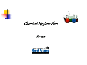 Chemical Hygiene Plan Review