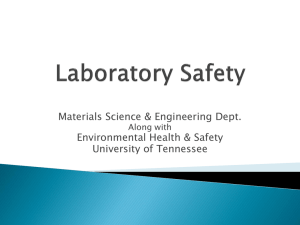 Laboratory Safety Training 2014