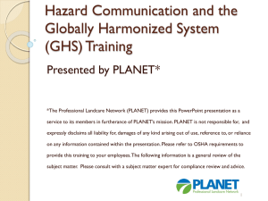 Hazardous Communications Standard Training